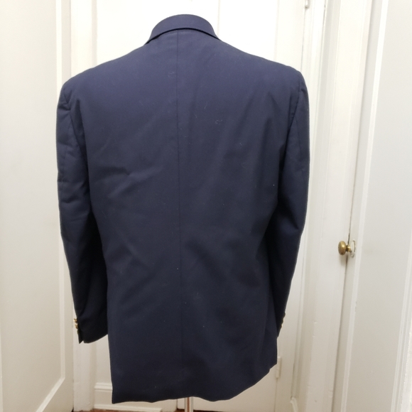 Burberry Double Breasted Navy Blazer - Picture 3 of 6